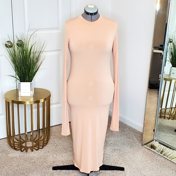 H&M Dresses & Skirts - H&M Women's Midi Dress, Tan (Size 14)